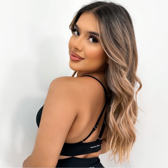 NWOT Peachy Bunz Sports Bra S Black - Picture 2 of 5